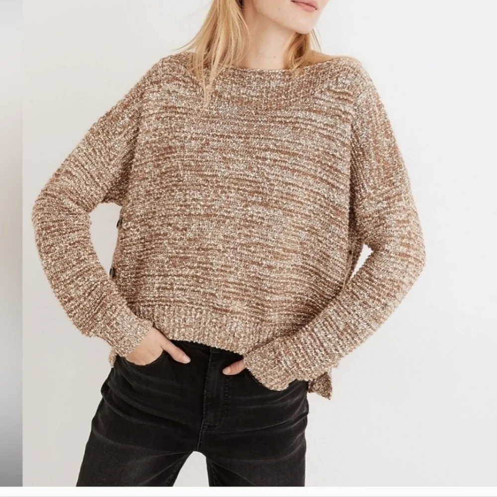 Madewell Boatneck Side Button Sweater Size Small{bx8}